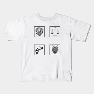 4 Virtues of Stoicism Kids T-Shirt